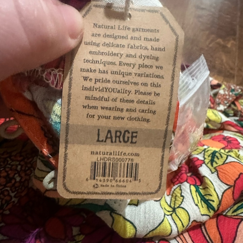 NATURAL LIFE Floral Halle Halter Maxi Dress in Orange, Pink, Green - NWT! - Picture 6 of 11